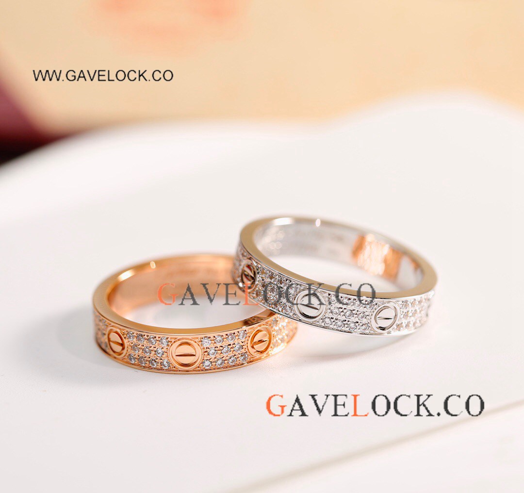 Luxury Jewelry Ring Cartier Love Diamonds Ring Thin